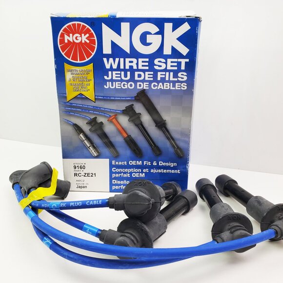 NGK Spark Plug Wire Set 9160 RC-ZE21 For Mazda Miata Cars 90-2000 NIB - Picture 1 of 10